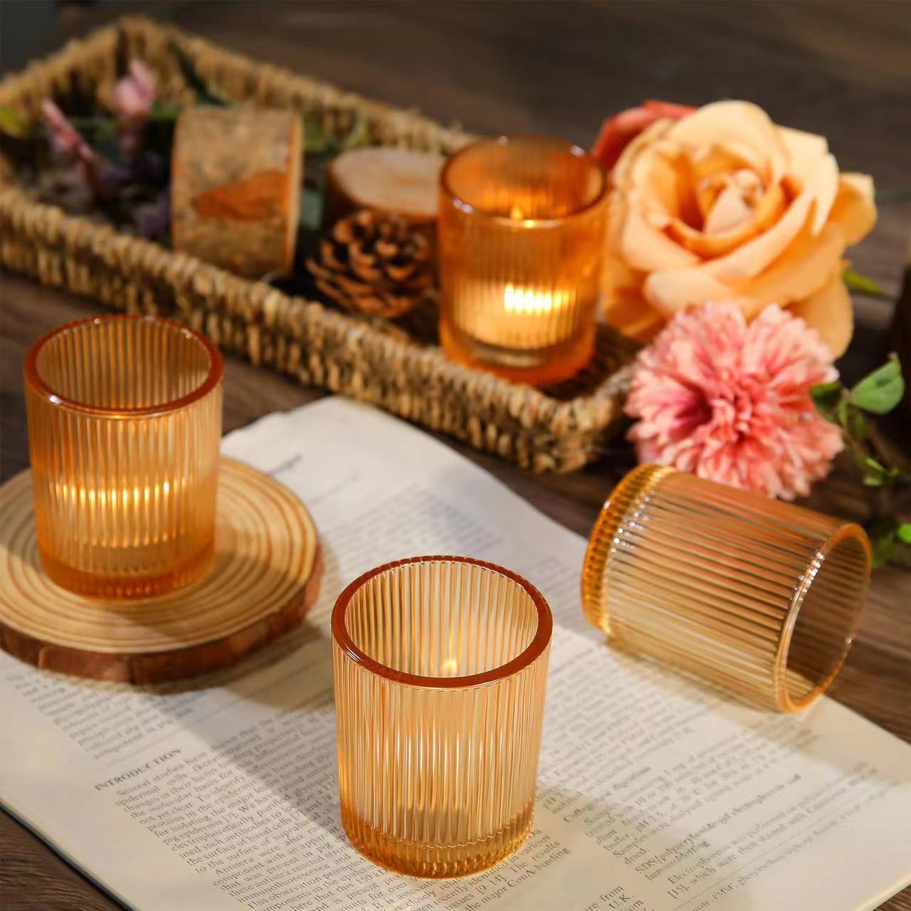 Glass Candle Cup – Aromatherapy Holder for Home Décor