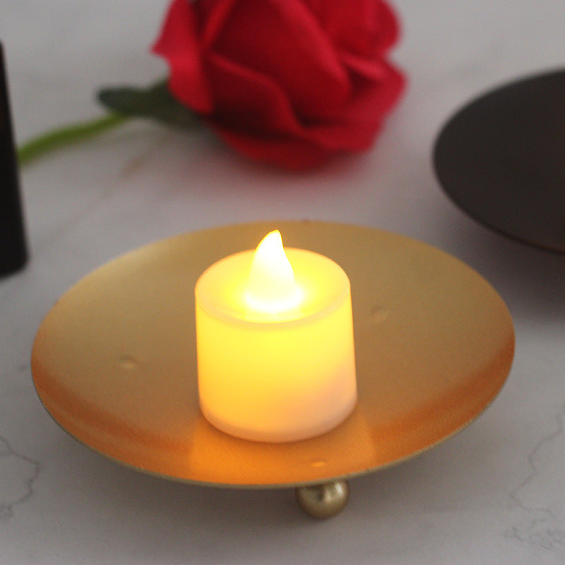 LED Candle Base with Iron Plate – For Flameless & Wax Candles